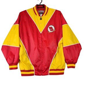 Mens Nascar Terry Labonte Nutmeg Red Yellow Full Zip Jacket Nylon Size XL